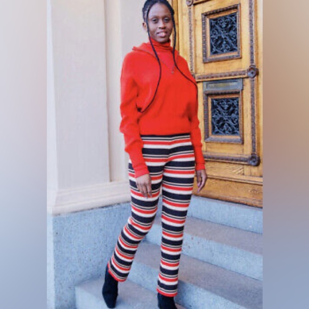 MARNI UNIQLO STRIPED KNIT LEGGINGS LARGE